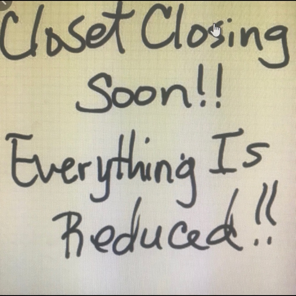 EVERYTHING IN MY CLOSET IS ON SALE.